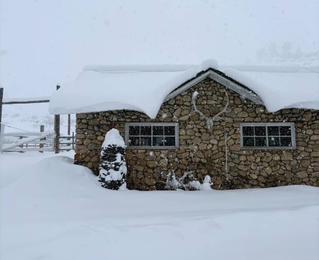 Eatons Ranch in Winter snow - WY