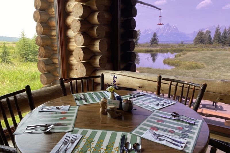 Moose Head Ranch WY - Dining room & views